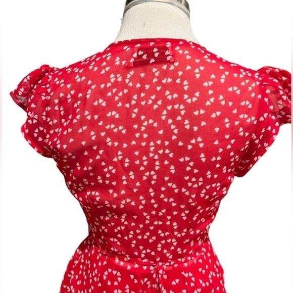 Urban Outfitters Ref Dress With White Hearts Size XS - Picture 4 of 7
